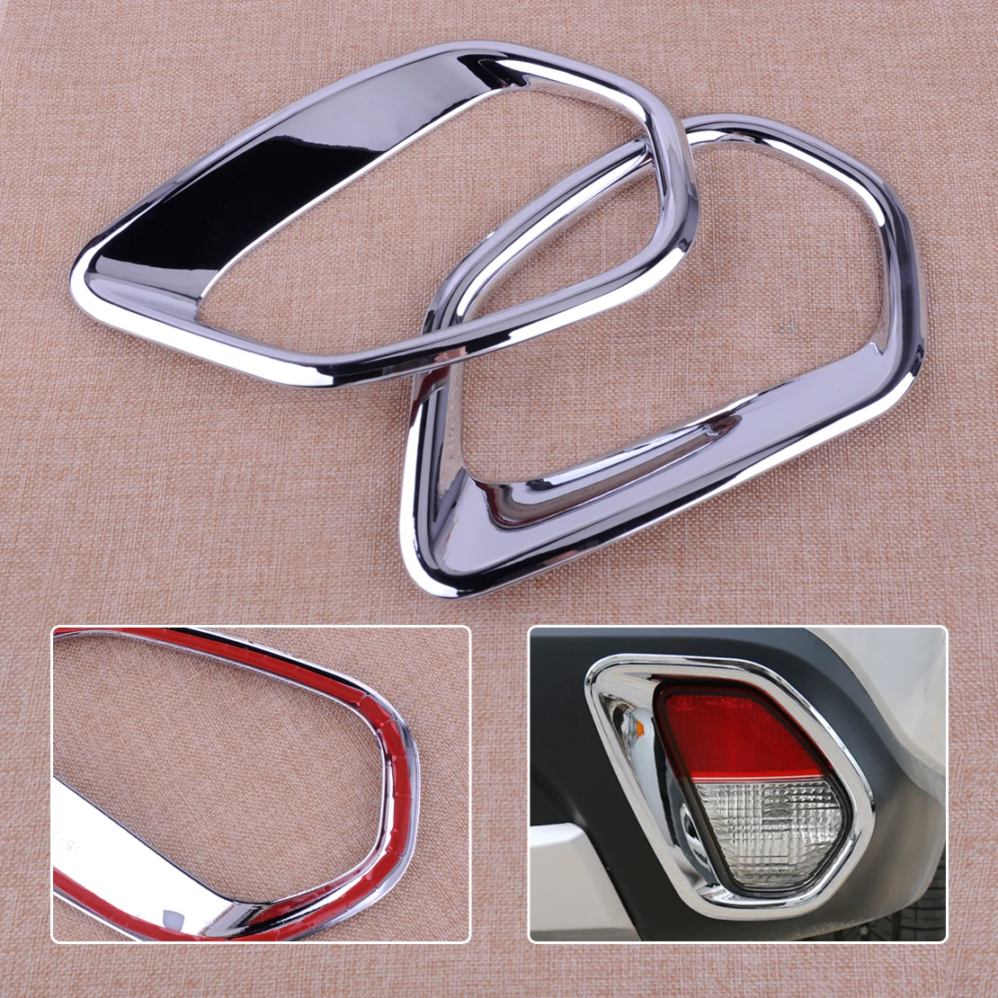 

CITALL 2pcs ABS Chrome Plated Car Rear Fog Light Lamp Cover Trim Fit for MITSUBISHI Outlander 2016 2017
