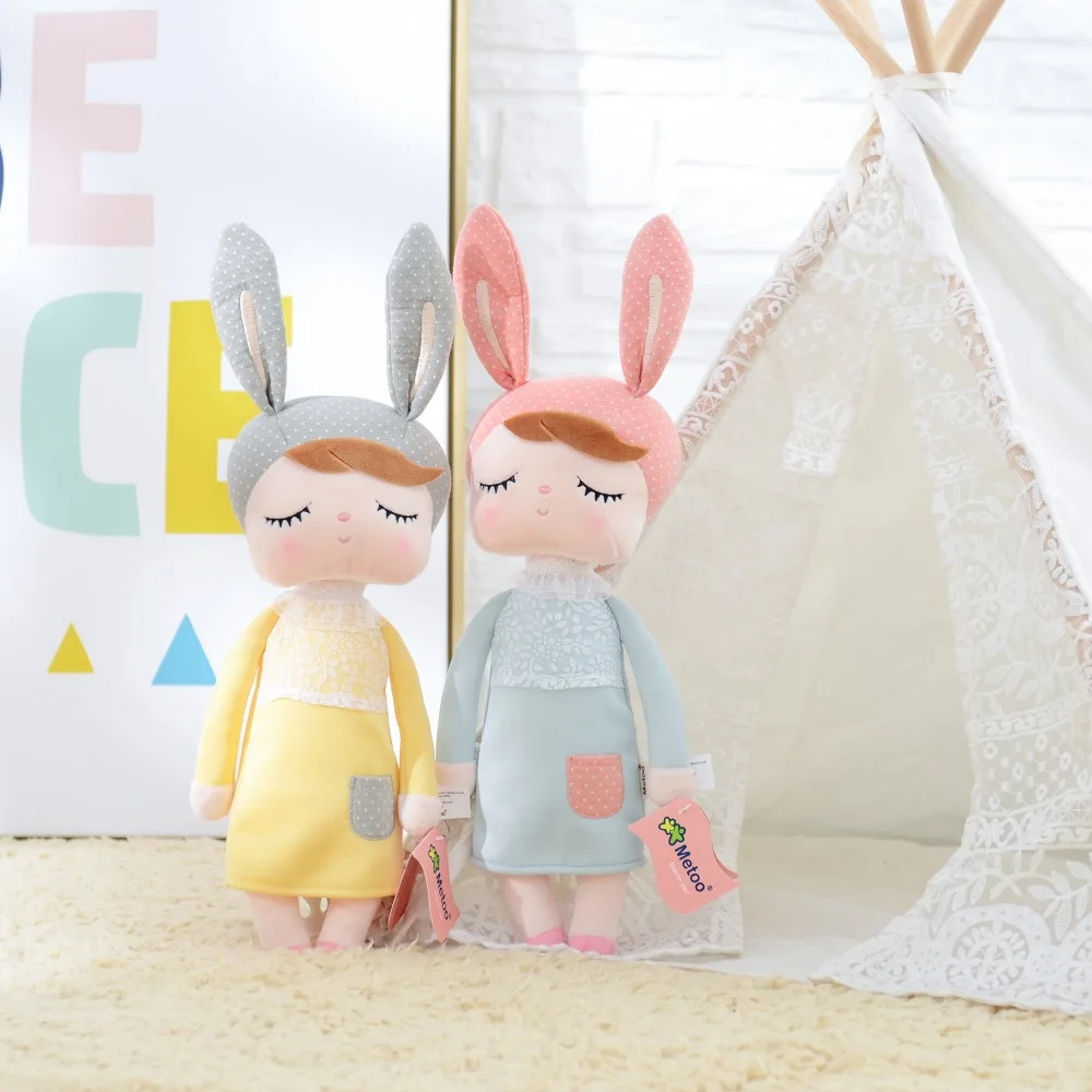 Куклы Metoo Bunny Angela в сером платье кролика мягкие куклы|doll gift|plush rabbitbunny doll |