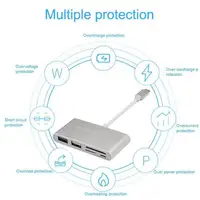 tf כרטיס sd 5 ב 1 USB C חיצוניים קורא כרטיסים מסוג C Micro USB USB3.0 / 2.0 SD / חריץ TF כרטיס High Speed מתאם עבור מצלמה Macbook אנדרואיד (5)