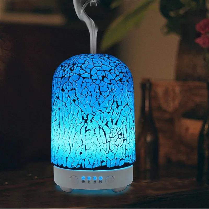 

Emerald Broken Glass Ultrasonic Essential Oil Diffuser 100ml Air Humidifier Colorful Cool Mist Humidifier for Home Office
