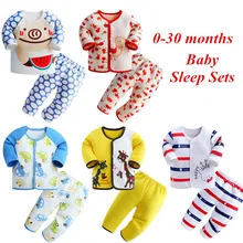 2016 spring and autumn 0-30 months newborn baby sleep sets cartoon baby sleeper 100% cotton baby boy girl clothes
