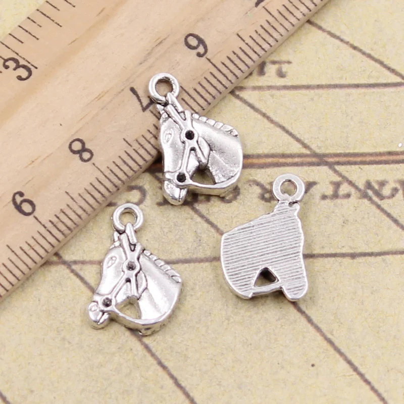 

15pcs/lot Charms horse head 17x13mm Tibetan Silver Pendants Antique Jewelry Making DIY Handmade Craft for Bracelet Necklace
