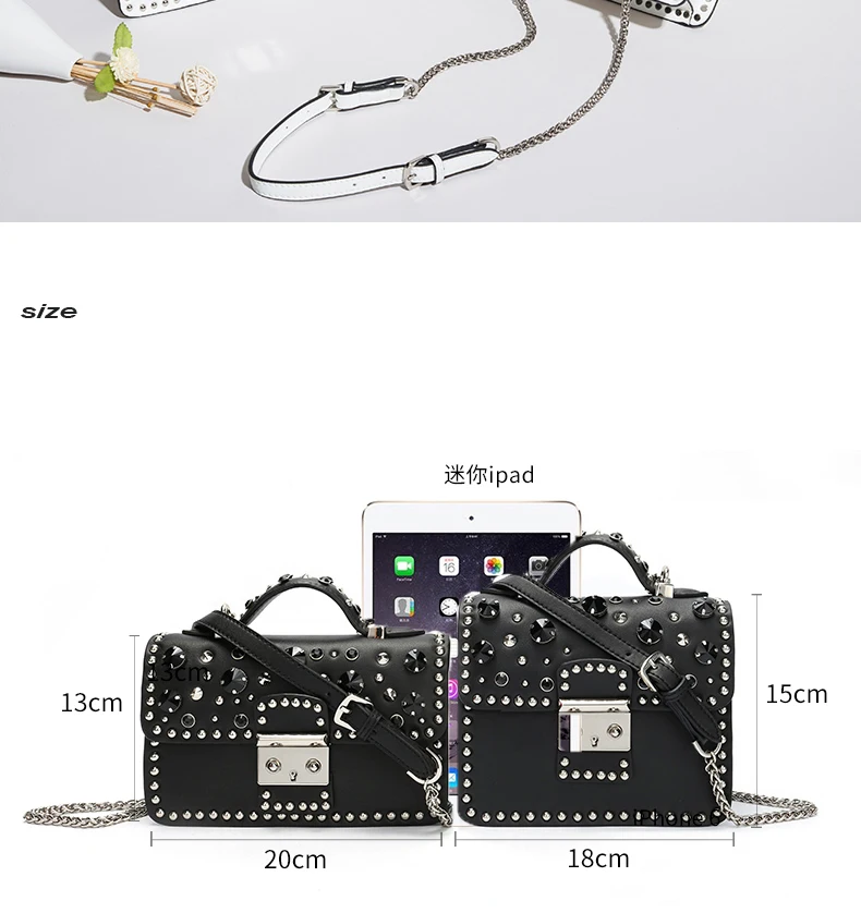 Fashion Women Messenger Bag New Brand Genuine Leather Female Shoulder Bag Luxury Diamond Woman Handbags Strap Bags White  (9)