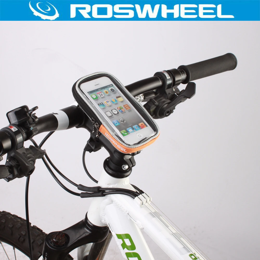 

Roswheel 4.2"/4.8"/5.5"Bike Bicycle Cycling Frame Tube Panniers Waterproof Touchscreen Phone Case Reflective Handlebar Bag Case