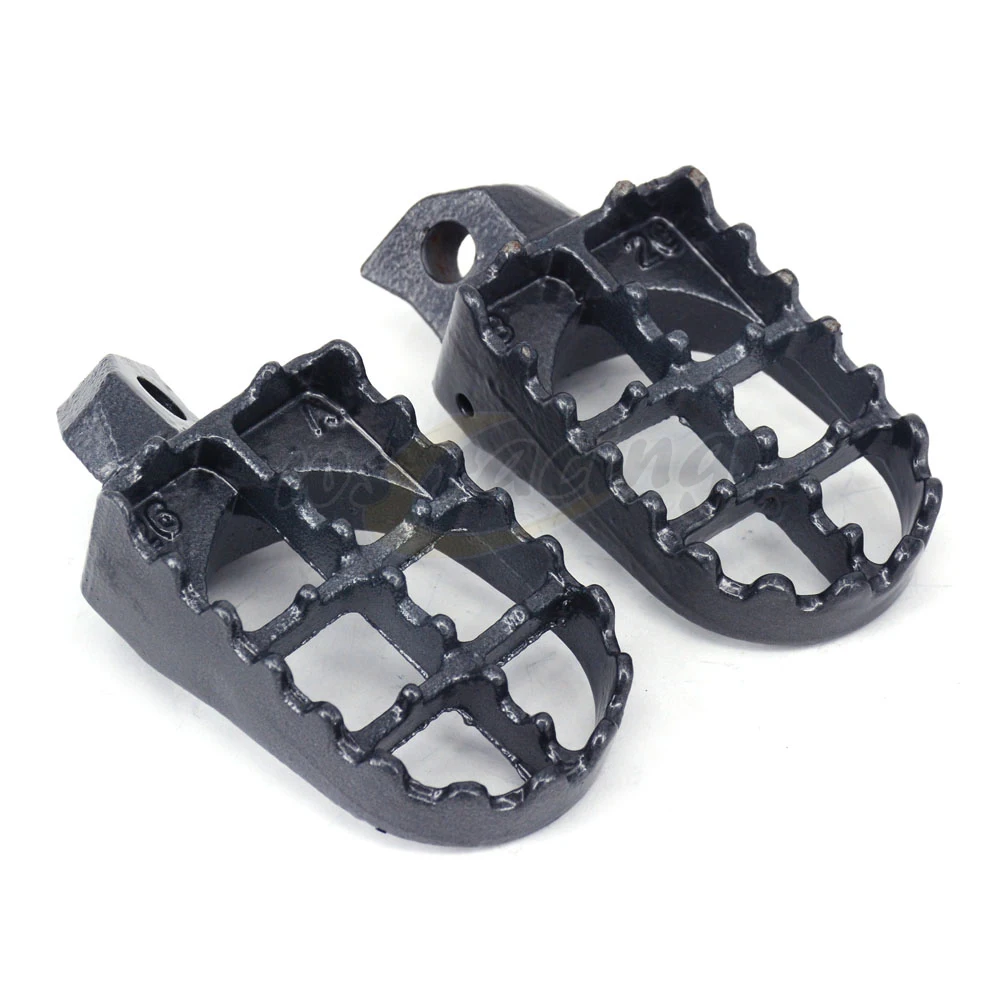 Motorcycle Steel MX Wide Foot Pegs Rests Pedals For KAWASAKI KDX200