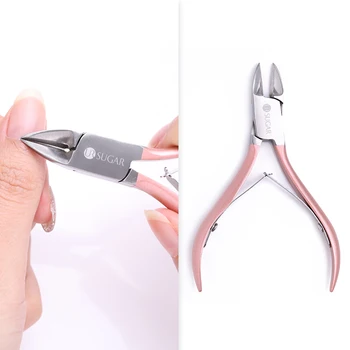 

UR SUGAR Rosy Gold Nail Nipper Stainless Steel Nail Scissor Trimmer Cutter For Thick And Ingrown Toenails
