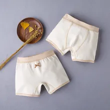 Детское нижнее белье для подростков цветные трусы для мальчиков мягкое органическое хлопковое нижнее белье в полоску для маленьких девочек от 2 до 13 лет