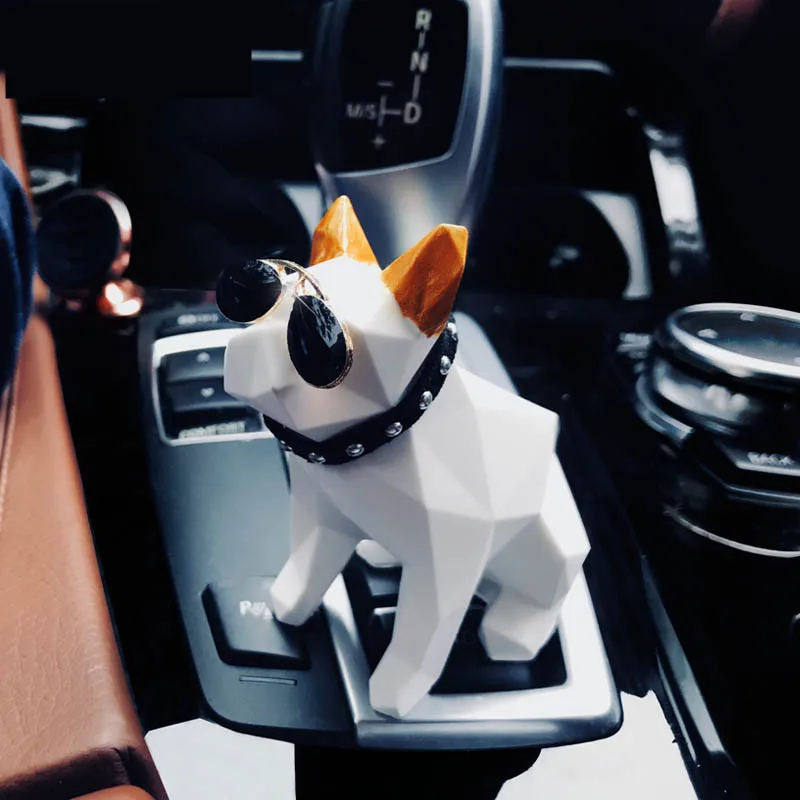 Автомобиль орнамент французский бульдог игрушки куклы освежитель воздуха милый мультфильм Dashboard украшения собака рисунок автомобилей