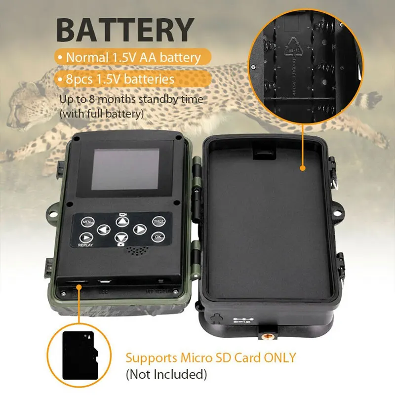 

Portable Hunting Camera IR Hunting Camera Trail Camera Multifunctional 16MP 0.3s Photography Take Photo