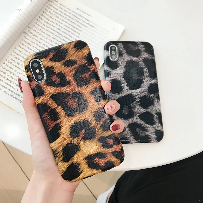 

LISHE Fashion Tiger Leopard Print Panther Soft Phone Case For IPhone 8 7 6S 6 Plus X XS XR Xsmax Anti-fall Mobile Phone Cover