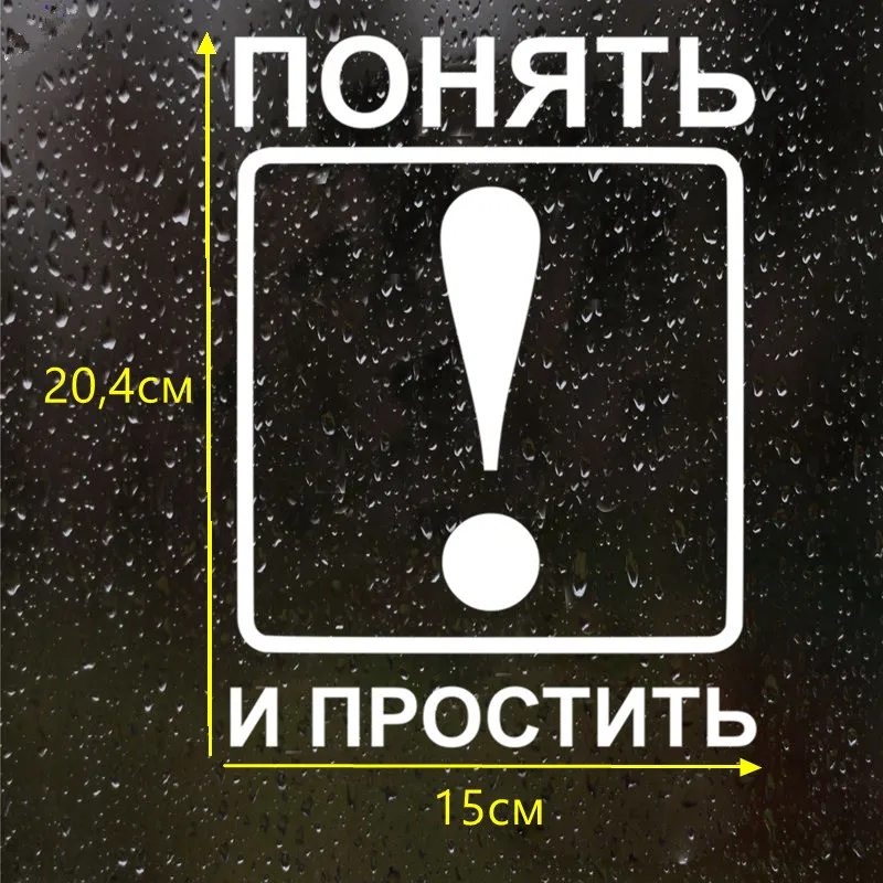 CS-540#20,4*15см Наклейка на авто Понять и простить водонепроницаемые наклейки на авто наклейки на машину наклейка для авто автонаклейка стикер