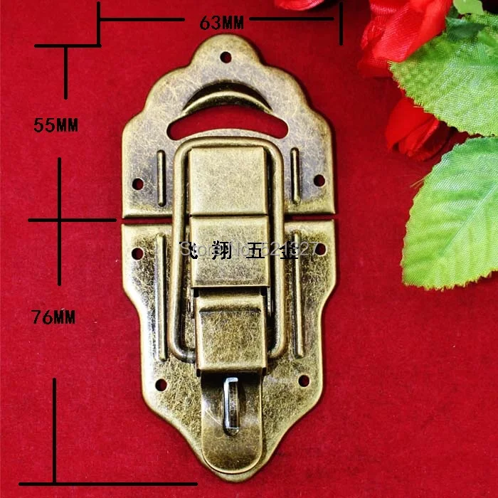 63 * 131MM large flat line deduction special large wooden trunk lock
