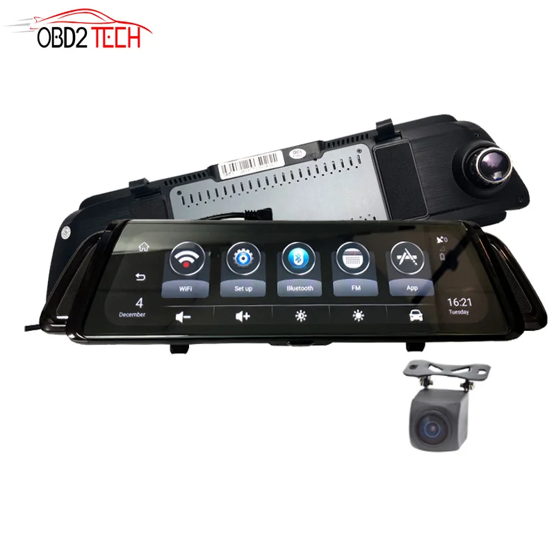 

By DHL Dual Lens 4G Stream Media Recorder WIFI Android Smart Rearview Camera GPS Navigation Car Smart DVR Electronic Dog