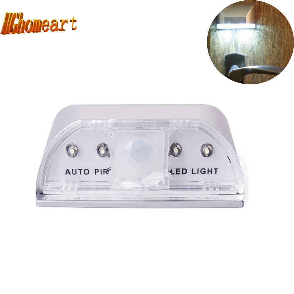 Auto PIR Door Lock Induction Lamp night led light IR Motion Sensor lamp battery powered led
