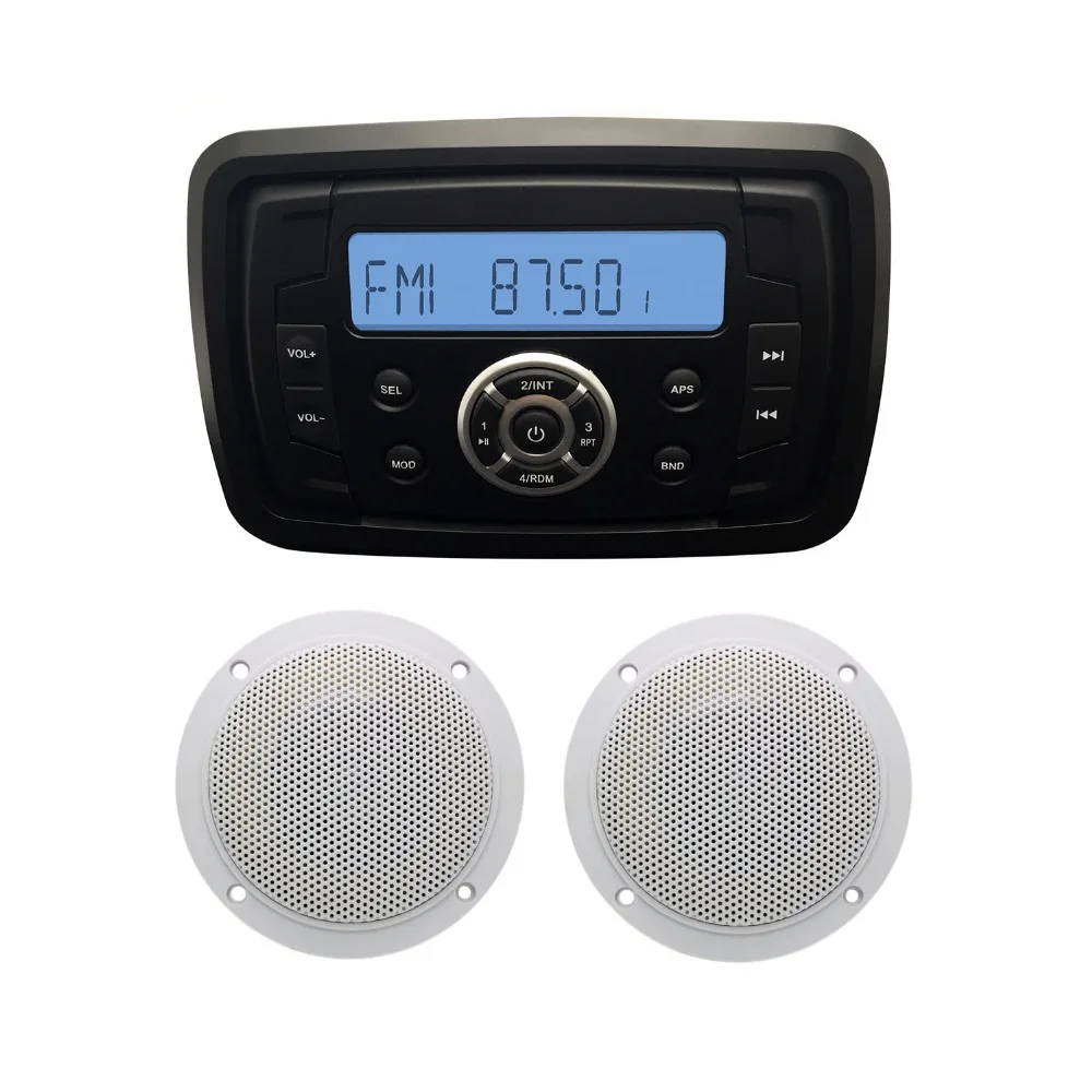 Marine Bluetooth Stereo Boat Audio Waterproof Radio Car Player Sound