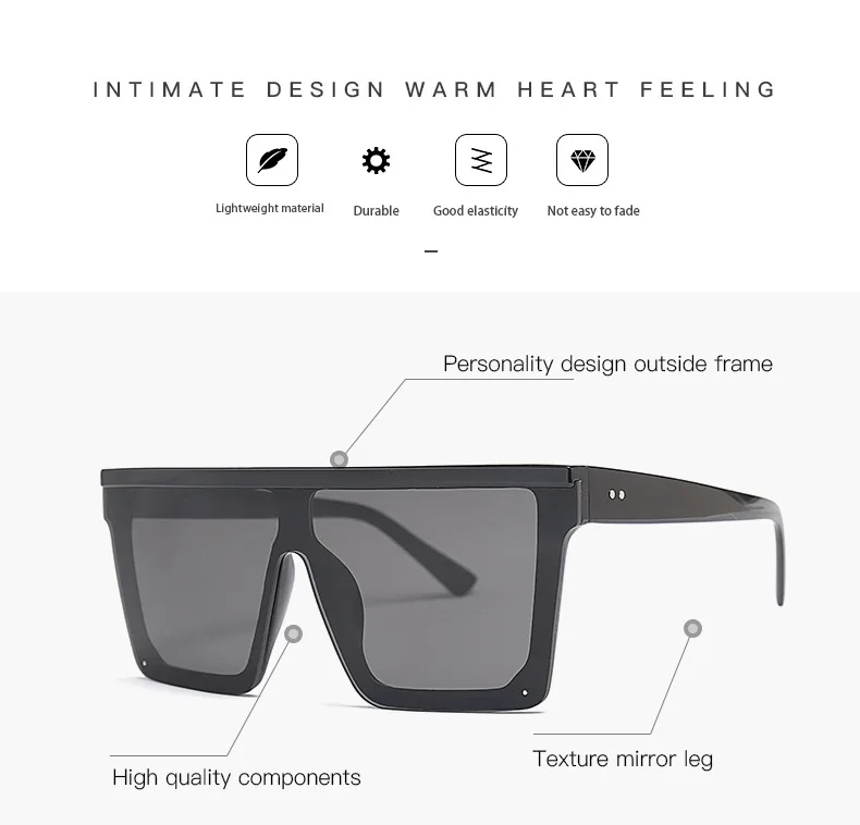 HBK Женские квадратные солнцезащитные очки большого размера новые модные брендовые Дизайнерские мужские винтажные очки с большой оправой для улицы UV400