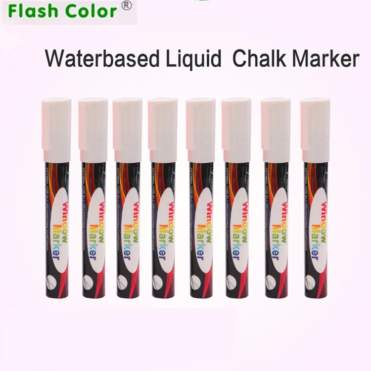 Flashcolor-white-8pcs-Liquid-Chalk-Marker-Pen-Erasable-Multi-Colored ...