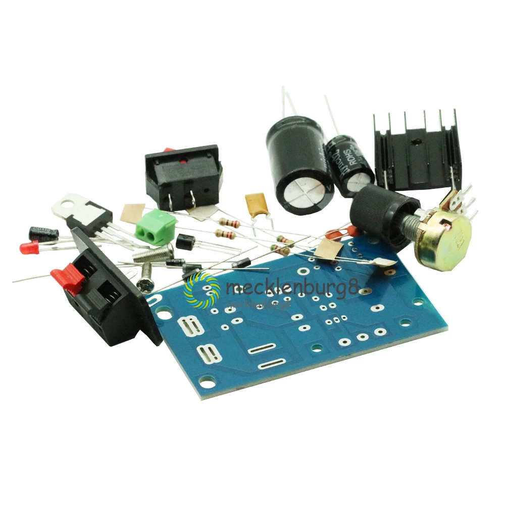 LM317 Step Down DC 5V-35V to 1.25V-30V DIY Kits AC / Power Supply PCB Module 5K Adjustable Resistor with ON OFF Switch | Электроника
