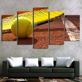 

Pictures HD Prints Poster 5 Panel Sports Tennis Racket Decoration Home Artworks Canvas Paintings Wall For Living Room Artwork