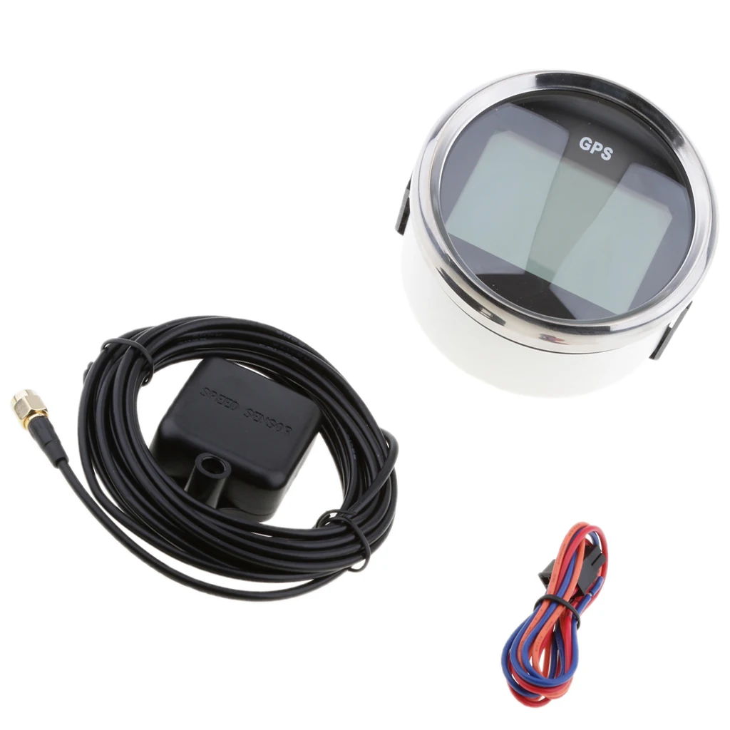 Marine Car Digital GPS Speedometer Gauge 0 9900Knot 85mm 316L Chrome