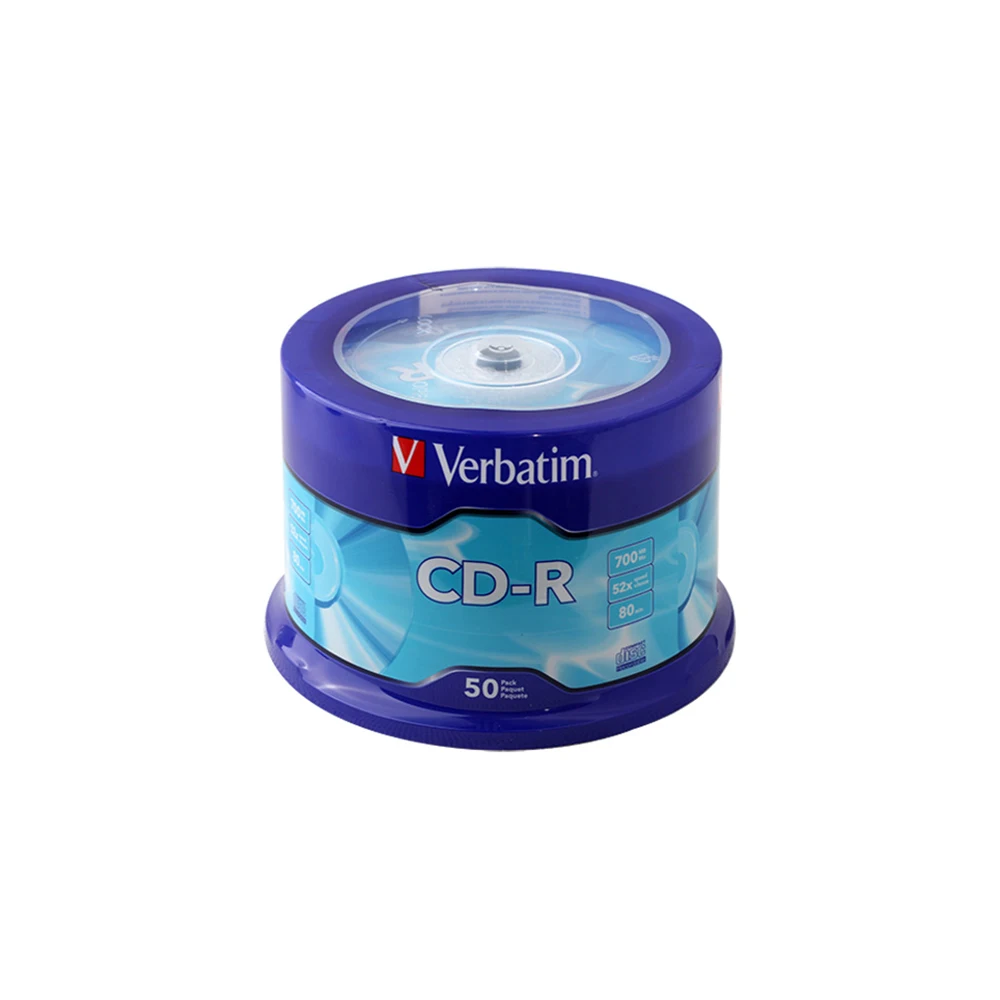 DVD диски Verbatim 50/лот CD-R CD диски Bluray 700MB 80min 52X фирменные записываемые носители пустой диск 50PK шпиндель компактной записи
