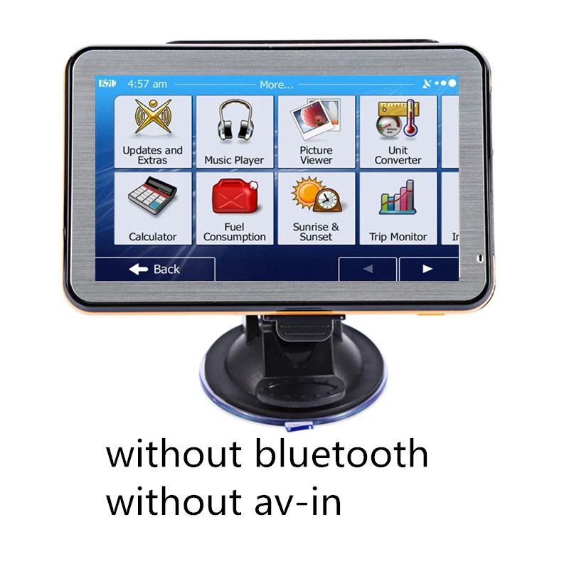 Wetowe 5 дюймов Автомобильный GPS навигатор G5 FM Bluetooth AVIN реверсивная камера Россия США