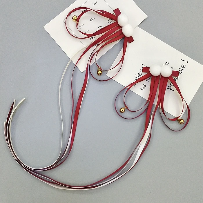 

Chinese style light ancient winds floating belts bells side clips clips two yuan COS side clip hair accessories Hanfu headdress