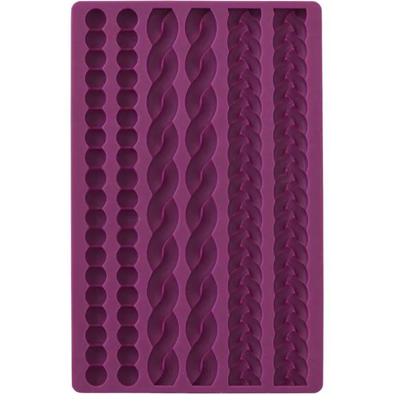 3D Pearl Knit Rope Silicone Fondant Mould Cake Border Decorating Molds Gumpaste Kitchen DIY Baking Decorating Cake Tools  7