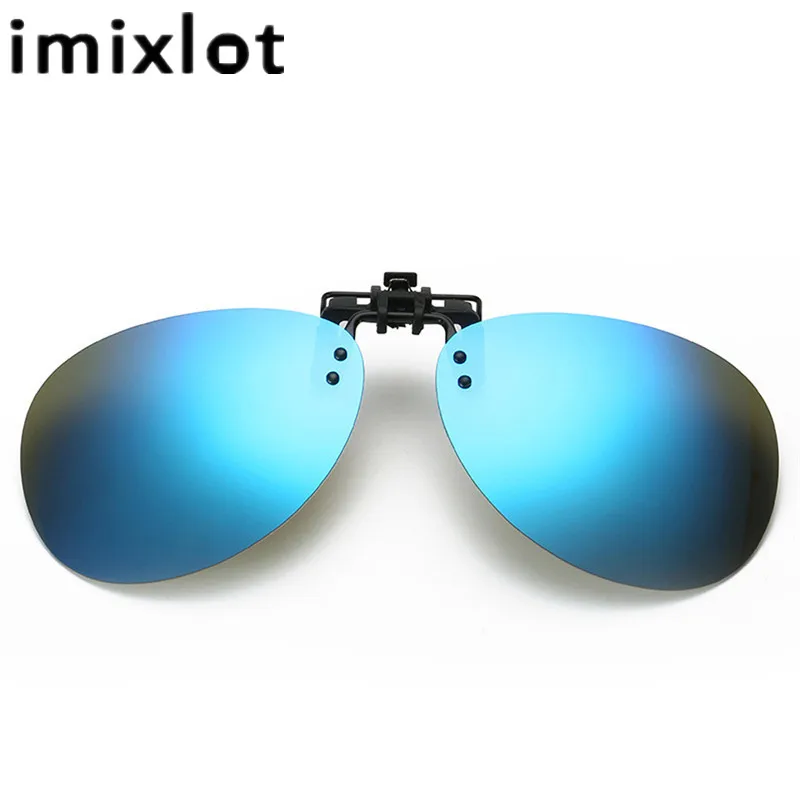 

IMIXLOT Myopia Clip on Sunglasses Rimless Clip Glasses Polarized Lenses UV400 Suitable Optical Glass Filp on Frame
