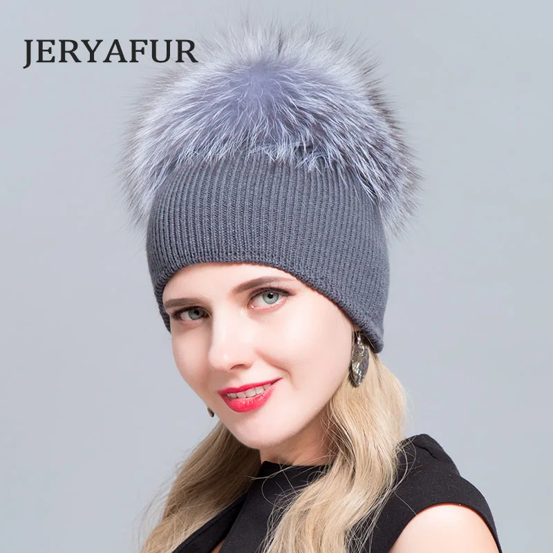 JERYAFUR,, русская шерсть, осень, зима, широкая шапка, для мужчин и женщин, шерстяная вязанная повязка, шапка для отдыха и Лыжная шапка из лисьего меха