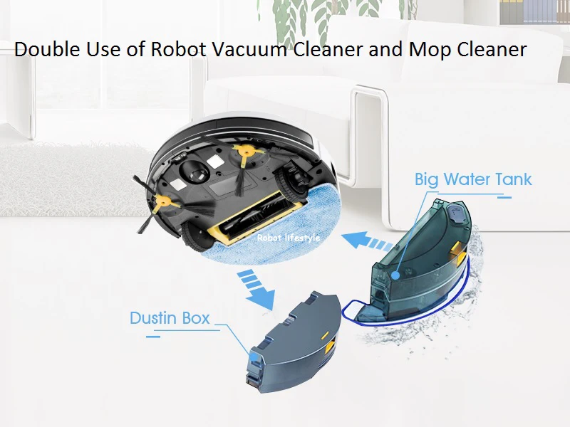 Newest Camera Guard Video Call Wet Dry Robotic Vacuum Cleaner With Map Navigation WiFi App ControlSmart MemoryWater Tank