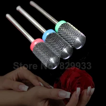 Новая большая бочка гладкая верхушка Черные Керамические сверла для ногтей профессиональные Chiropody Podiatry Маникюр Педикюр дизайн ногтей салонные инструменты