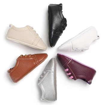 

Baby Boys Grls Breathable First Walker Shoes Solid Anti-Slip Shoes Sneakers Soft Soled First Walkers Walking Crib Shoe