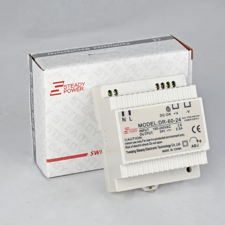 DR-60-12 трансформатор 12 вольт 5 ампер Промышленный din rail источник питания 220v переменного тока в постоянный, работающего на постоянном токе 12 в источник питания