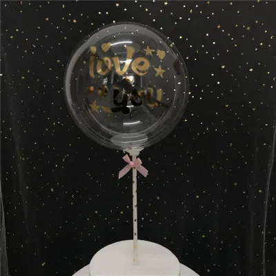 1 Набор, 5 дюймов, воздушный шар "Конфетти", украшение для торта, украшение с соломенной лентой, стол для душа ребенка на день рождения, свадьбу, вечеринку, воздушный шар, Топпер - Цвет: small set