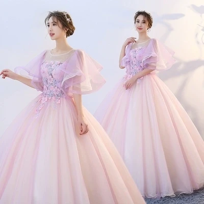 Роскошные светло-розовые рукава Бабочки Сакура вышитая бальное платье Принцесса Сиси средневековое платье Ренессанс платье принцессы викторианское