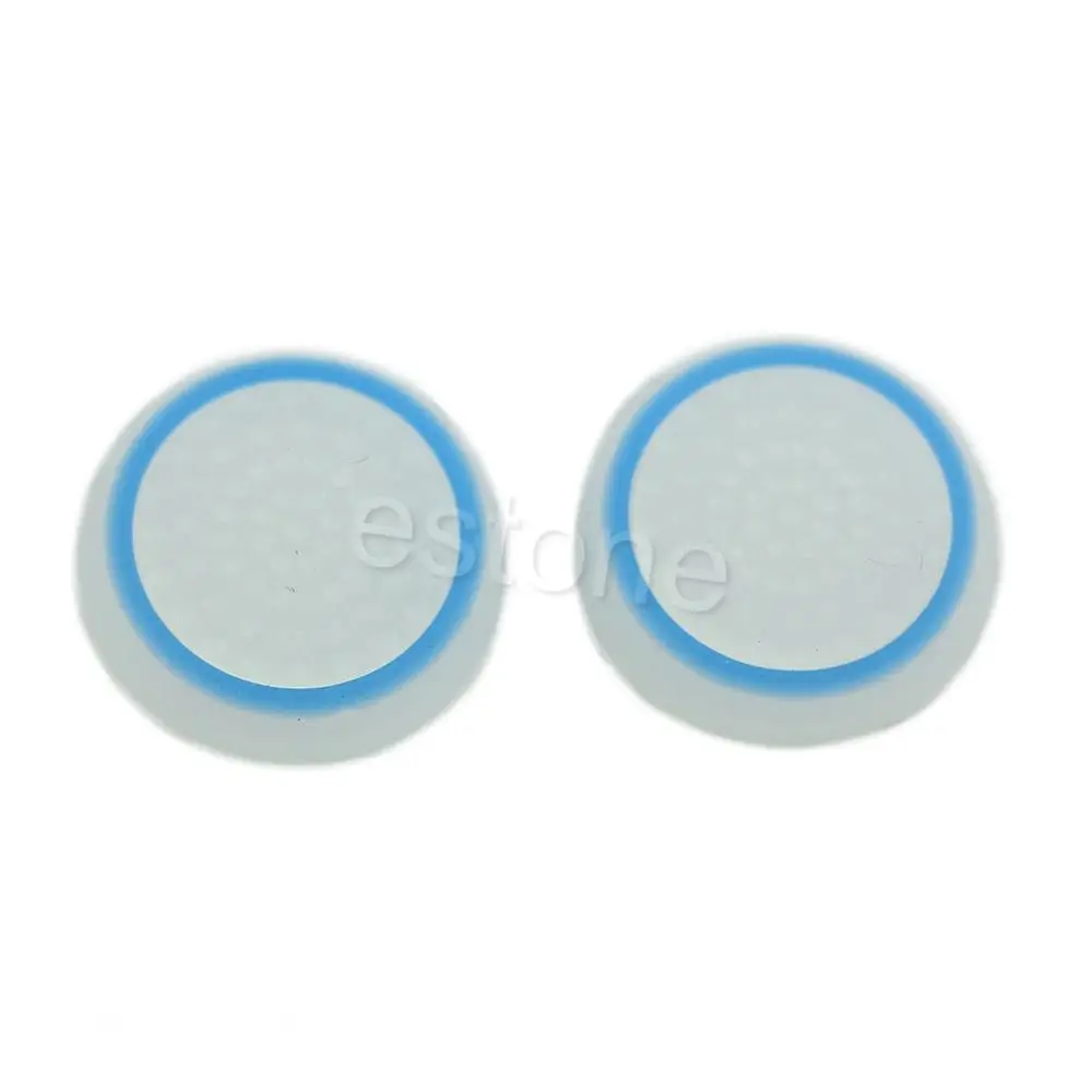 1 комплект 2 шт. Thumbstick cap Cover аналоговый 360 контроллер Thumb Stick Grip для PS4 xbox ONE - Цвет: White Blue