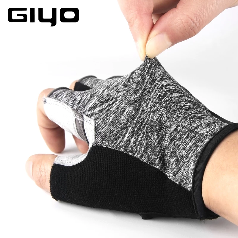 Giyo перчатки для велоспорта с полупальцами из эластичного материала, ветрозащитные перчатки для шоссейных гонок, горного велосипеда, перчатки для велоспорта, рыбалки, бега на открытом воздухе