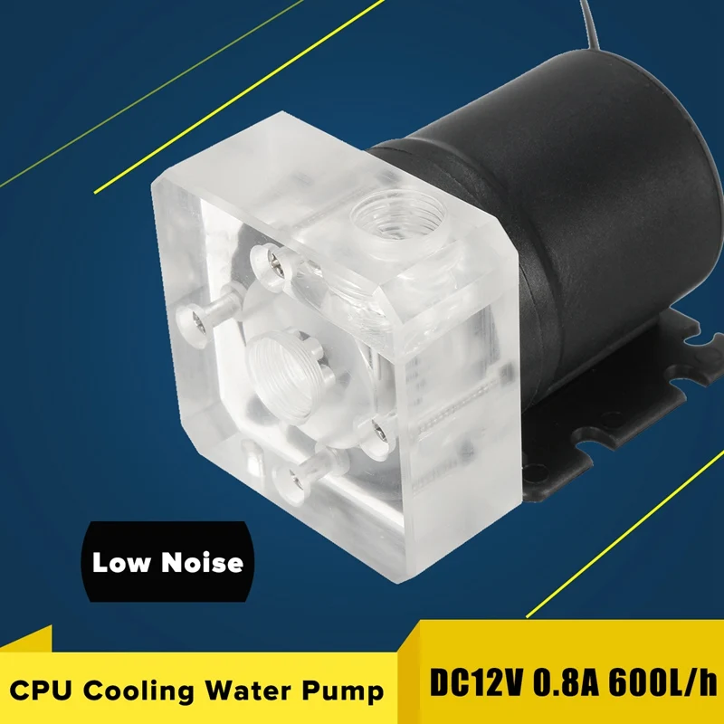 

DC12V Silent CPU Cooling Water Pump FG1/4 thread Tube Connector 4pin Pump For PC Computer Cool System For CPU