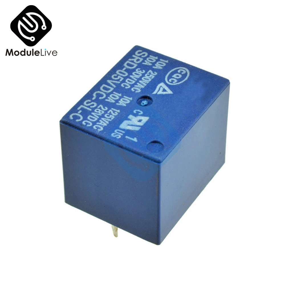 

5V DC 10A Power Relay PCB Type T73-5V 5 Feet SRD-5VDC-SL-C DIP-5 5 Pin Type SRD-05VDC-SL-C