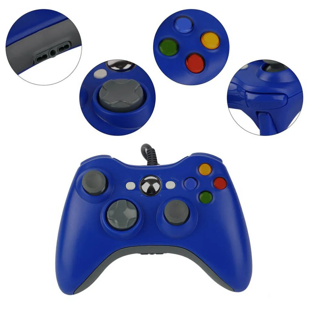 4 Colors USB Wired Joystick Gamepad Gaming Controller for Microsoft Xbox Slim 360 Win7 Game Controller Gamepad Ergonomic Design 4 Colors USB Wired Joystick Gamepad Gaming Controller for Microsoft Xbox Slim 360 Win7 Game Controller Gamepad Ergonomic Design