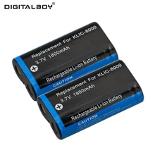 Cheaper Hot Sale 1800mAh 2PCS KLIC-8000 KLIC 8000 KLIC8000 Rechargeable Li ion Battery for KODAK Z612 Z712 Z812 IS Digital Camera