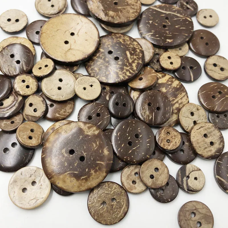 

New 30pcs/lot Sewing Buttons 2 hole Wood Button Sew Crafts Accessory Scrapbooking