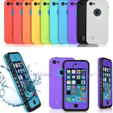 20 шт./партия Водонепроницаемый подводный Жесткий Чехол для ПК Чехол Прочный срок службы воды грязи защитные оболочки для iPhone 5C 5S с розничной коробкой