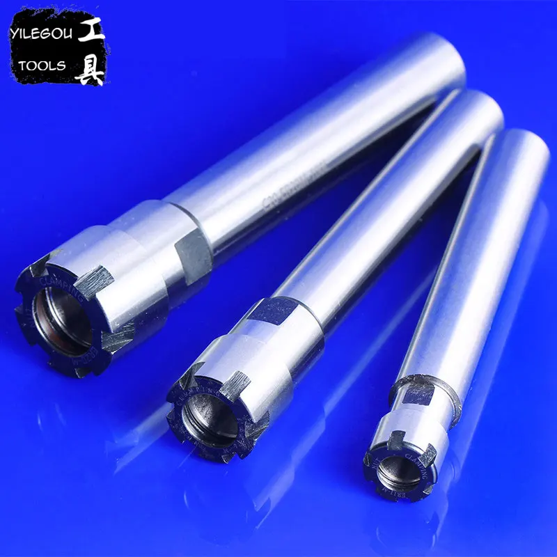 

ER11 ER16 ER20 Collet Extension Rod With "M" Nut Length: 100mm 150mm ER Chuck Straight Shank Lengthen Rod For CNC Machine