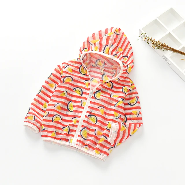 Baby Girl Boy Clothes Sun protection Clothing Stripe Smile Print