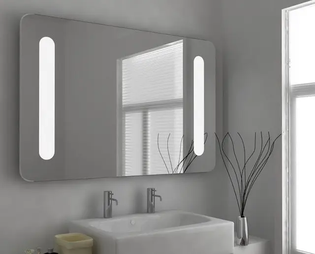 LED iluminado baño espejo antivaho foggless ducha espejo en Espejos