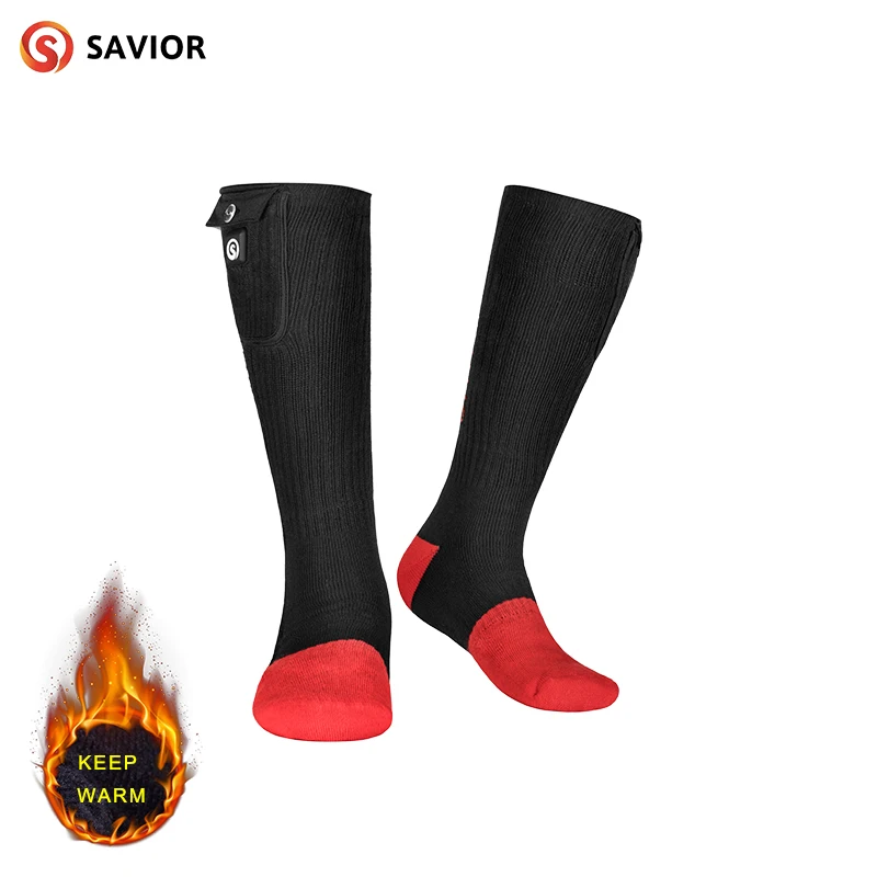 Winter Electric Heated Socks with Rechargeable Battery Powered 3 Heating Settings Thermal Socks for Men Women