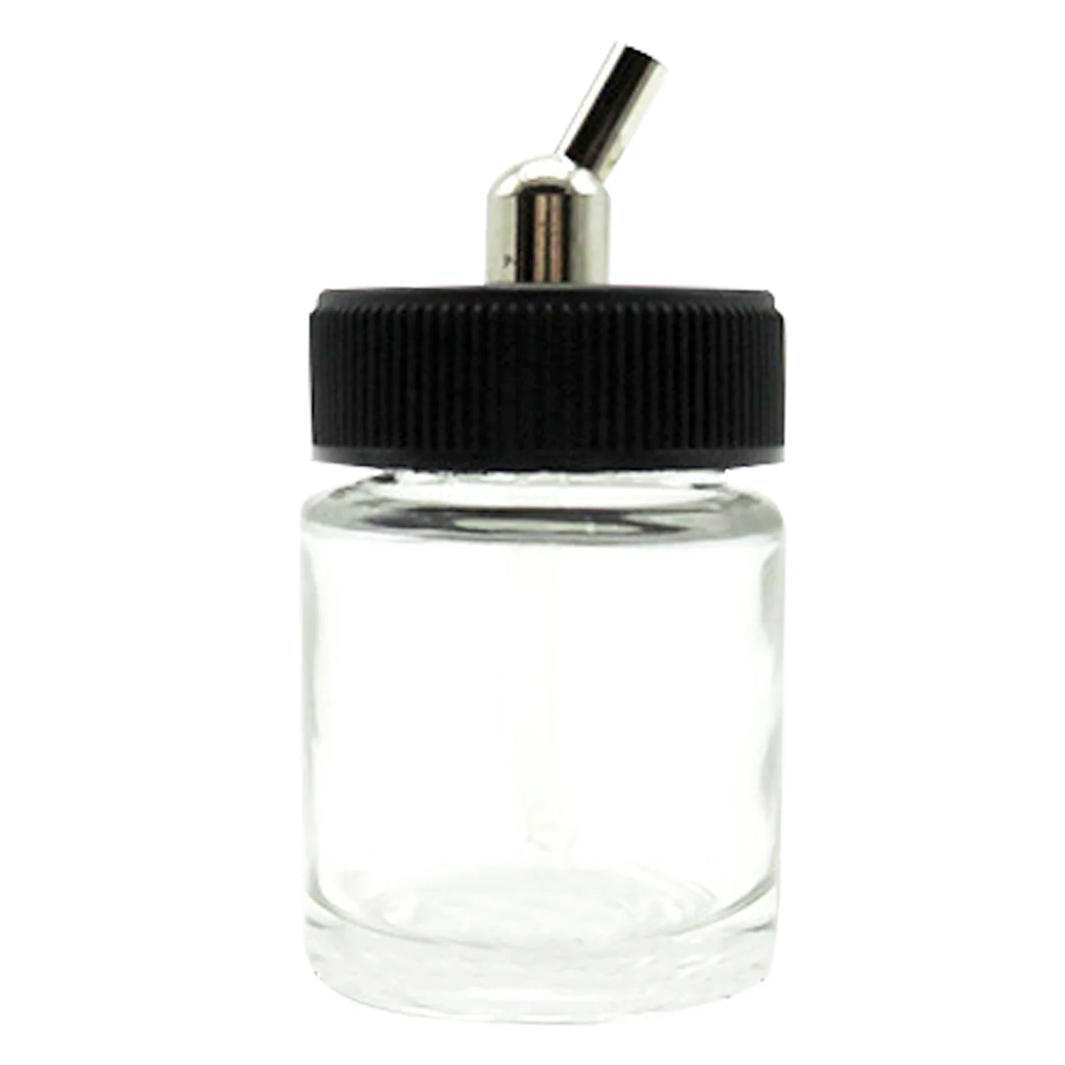 22cc Air Brush Transparent Empty Glass Paint Bottle Box Jar with Metal
