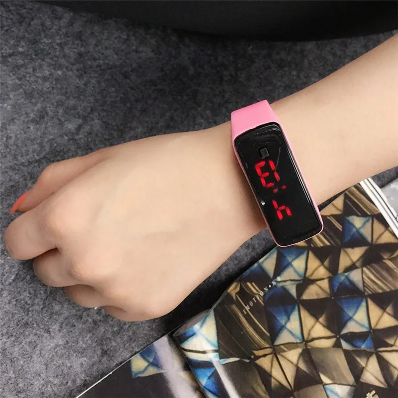 Ed новые часы браслет спортивных детей простой электронные часы второго поколения студент моды силиконовые часы